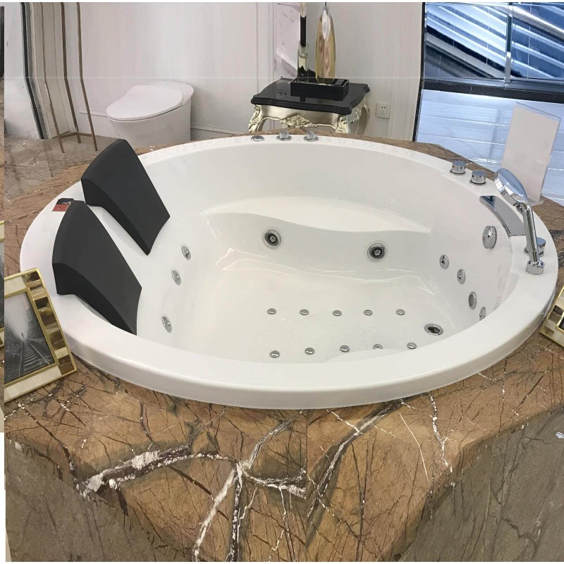 Home Bathroom Jacuzzi - Badezimmer Doppel-Whirlpool Einbau- oder Freistehender Runder