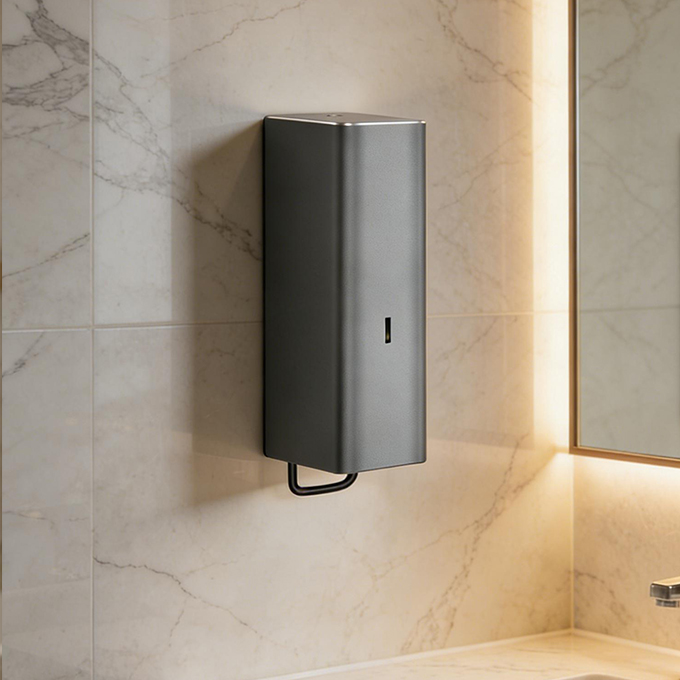 Home Bathroom Wall Soap Dispenser - Schlüsselgesteuerter Hotel-Seifenspender Wandmontierter Badezimmer-Schaum- und Gel-Seifenspender