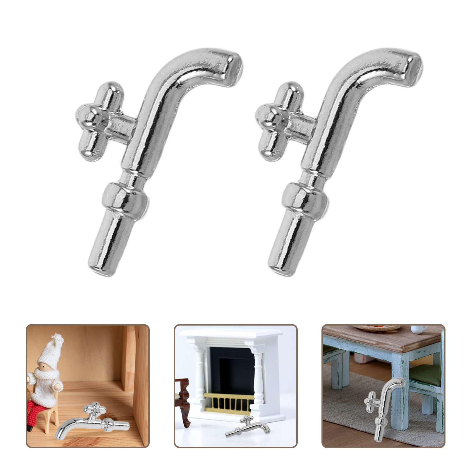 Home Bathroom Faucets - 10 Stück Miniatur-Wasserhähne für Puppenhäuser, Badezimmer
