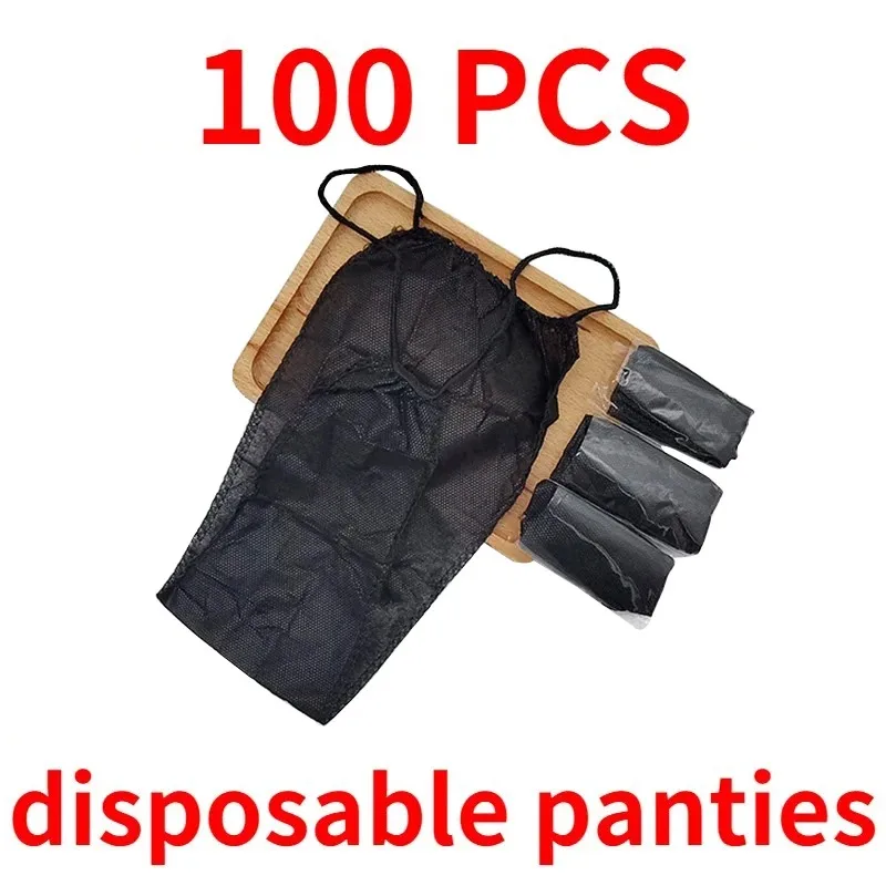 Home Bathroom Sauna - Schwarze Reise-Sauna-Unterwäsche, Atmungsaktive Einweg-G-String-Slips, T-Back Spa-Unterwäsche