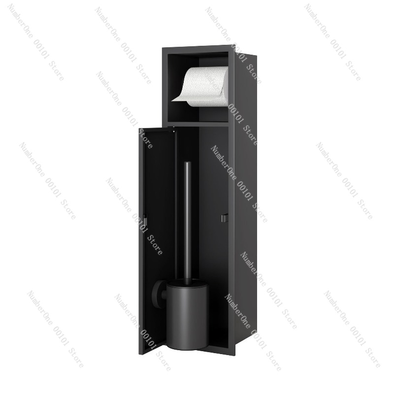 Toilet Brush Holder - Premium 304 Edelstahl Einbau-Toilettenbürstenhalter mit Tür