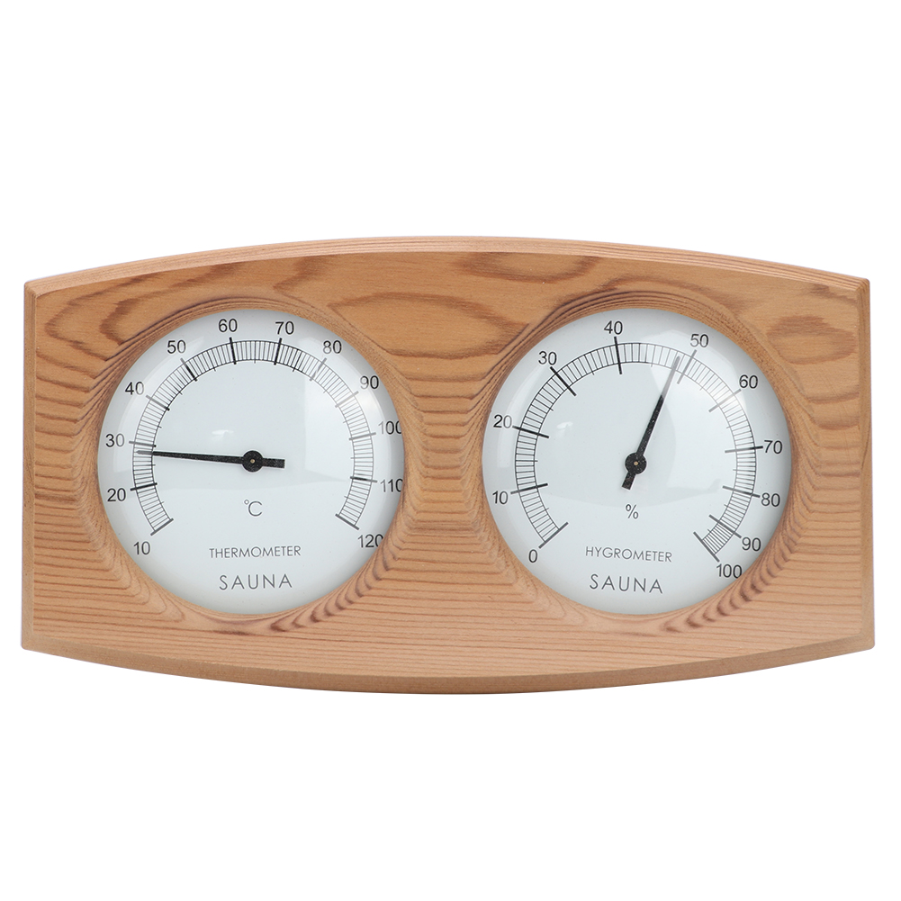 Home Bathroom Sauna - 2-in-1 Holz Thermo-Hygrometer Thermometer Hygrometer Sauna