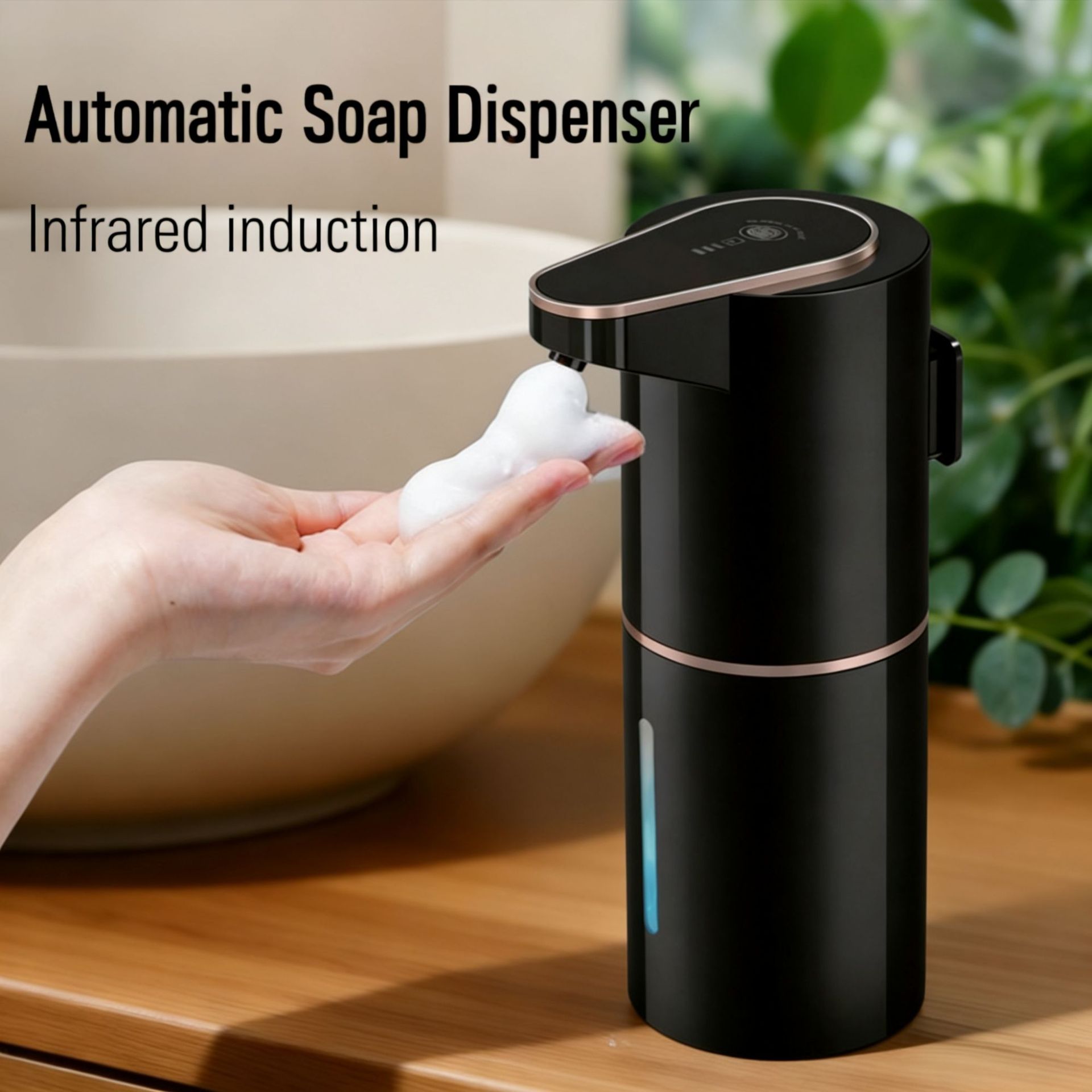 Home Bathroom Wall Soap Dispenser - Elektrischer Seifenspender Automatischer Induktions-Schaumseifenspender für Zuhause,