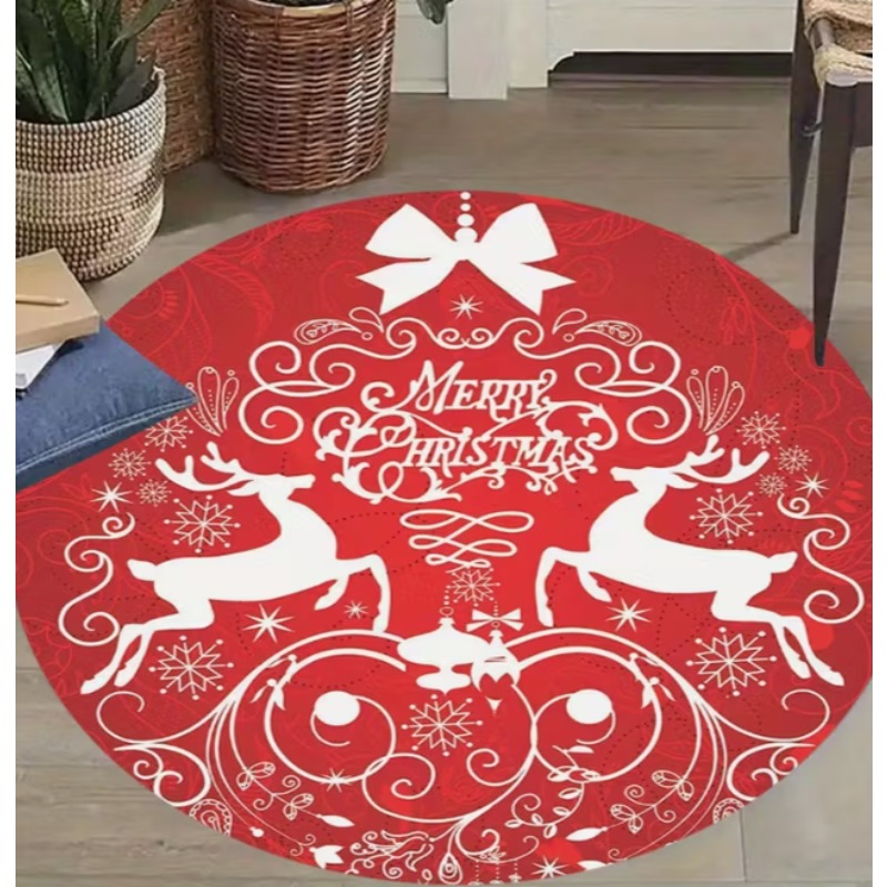 Home Goods Bathroom Decor - Teppich mit Weihnachtsmotiv, Weihnachtsmann und Schneeflocke,