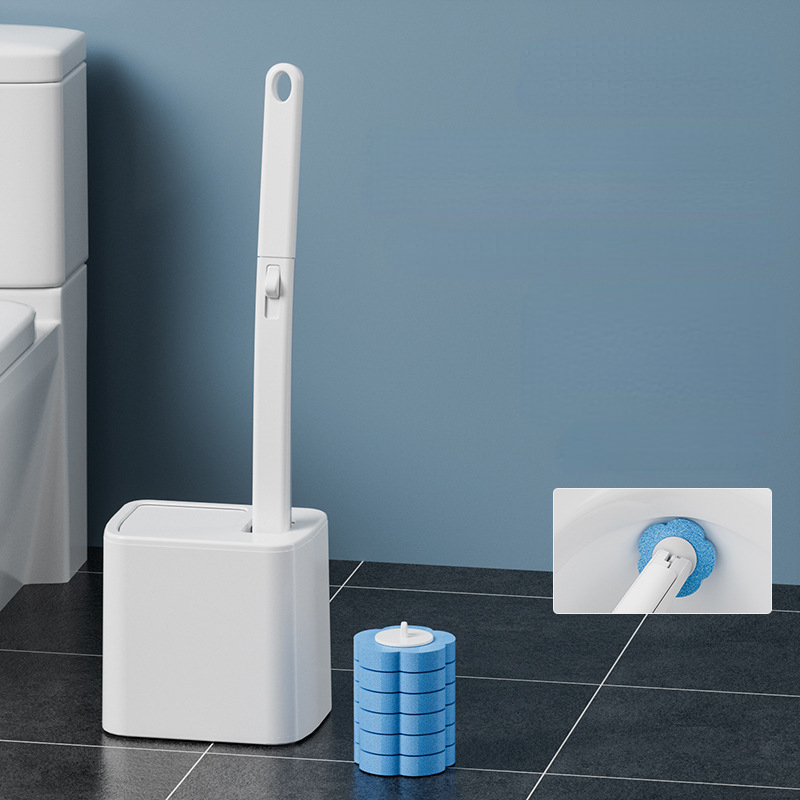 Toilet Brush Holder - Einweg-Toiletten bürste austauschbare Wand-Langgriff-Toilettenbürsten-Reinigungs werkzeuge WC-Bad