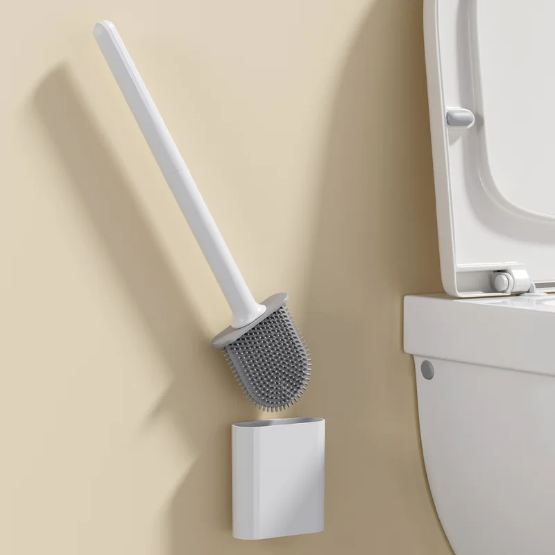Toilet Brush Holder - Wasserdichte Toilettenbürste mit Weichen Borsten, Silikon