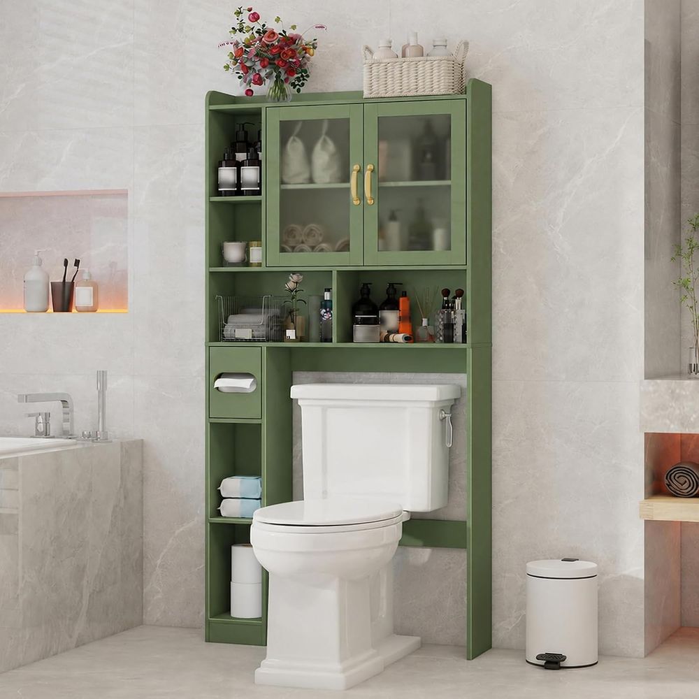 Home Bathroom Toilet - Platzsparender Acryl-Aufbewahrungsschrank für über der Toilette,