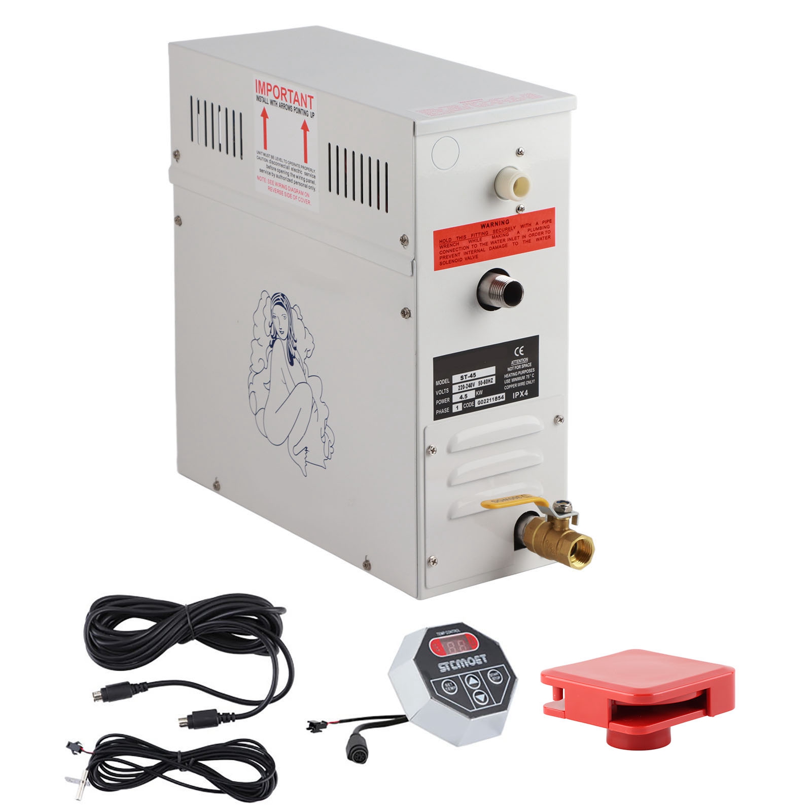 Home Bathroom Sauna - 4,5KW 220V Dampfgenerator Duschsauna Dampfbad-Heizgerät für