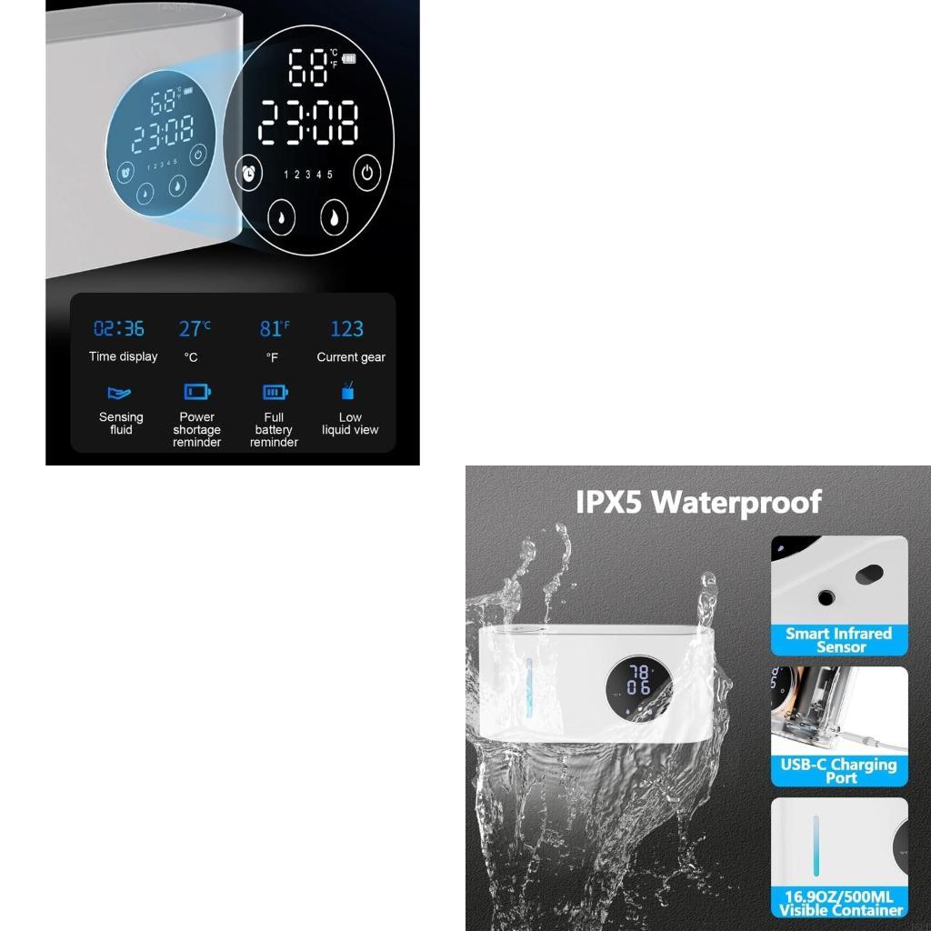 Home Bathroom Wall Soap Dispenser - J6PE Automatischer Seifenspender mit Bewegungssensor, USB