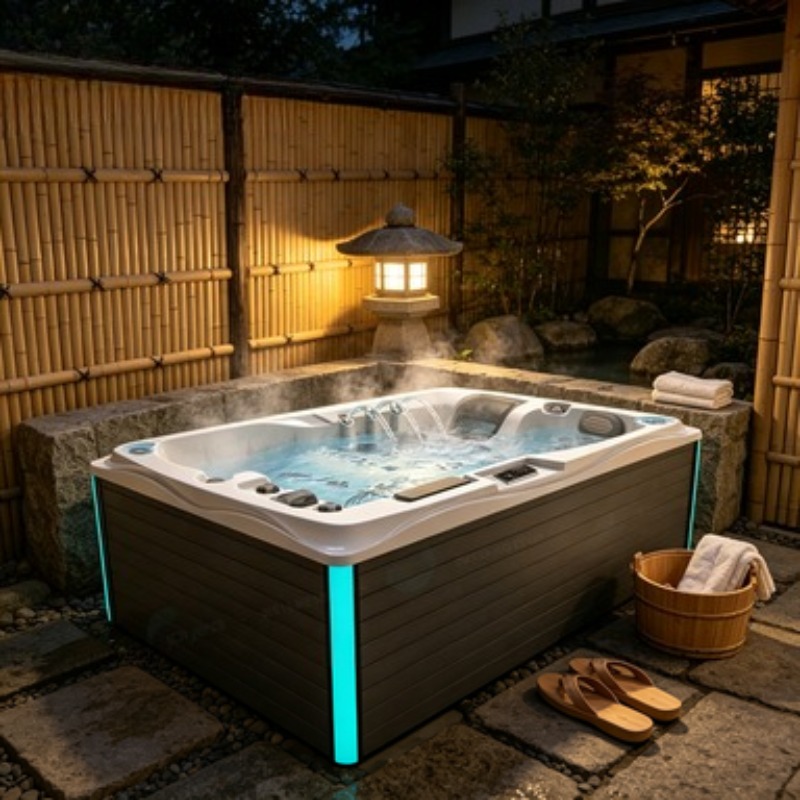 Home Bathroom Jacuzzi - 3-Personen Balboa Acryl-Whirlpool Spa Hottub Massage-Badewanne