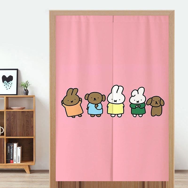 Home One Bathroom Accessories - Niedlicher Miffy-Türvorhang, ohne Bohren, hängender Raumteiler,