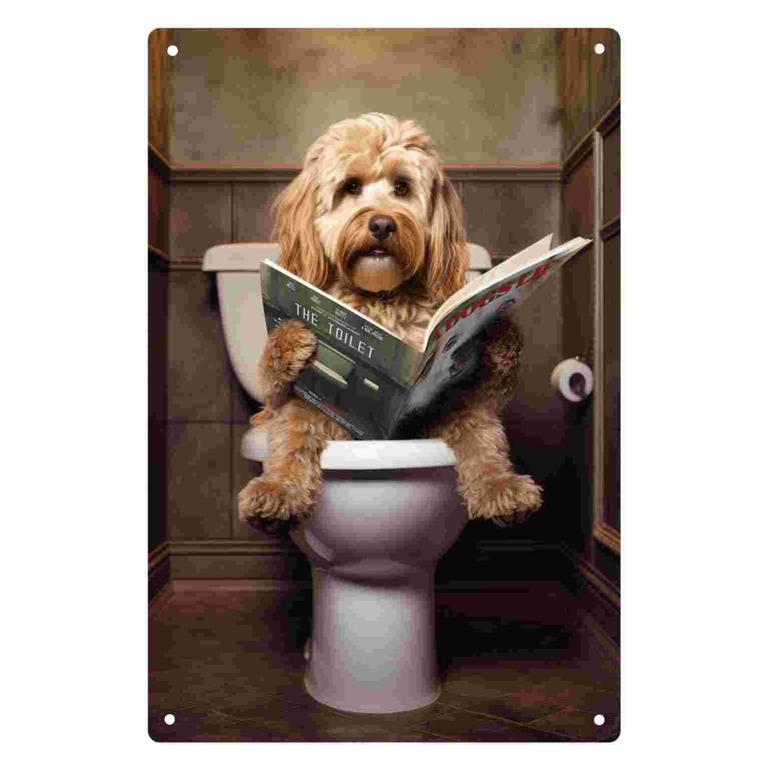 Home Bathroom Signs - 2D FLAT 1 Stück Metall-Wandschild „Lesen