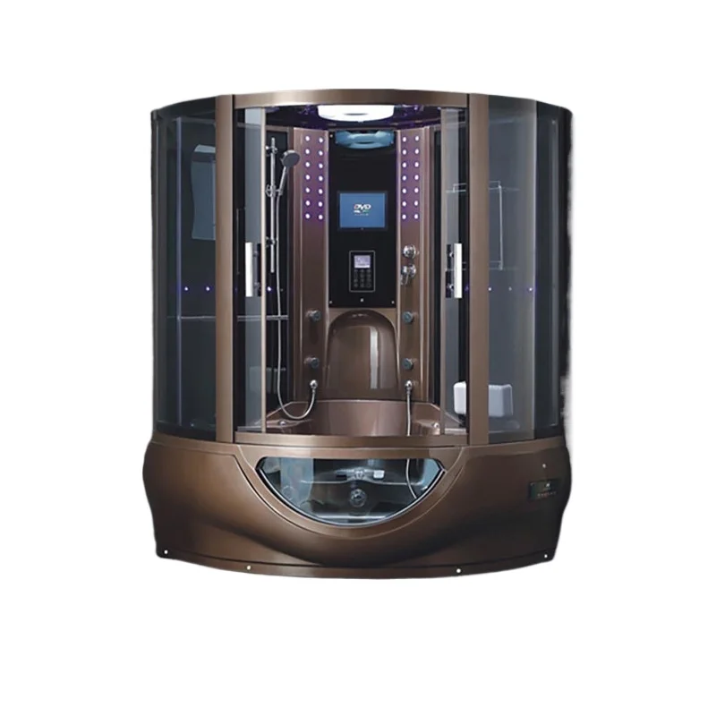 Home Bathroom Jacuzzi - Hotel-Acryl-Dreiecks-Surfbad, Whirlpool, Dampfbad, Glas-Duschkabine mit integriertem