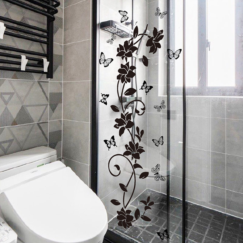 Schwarzer Blumen-Iris-Spiegel- – Jet Home Bathroom Bewertung und Preis