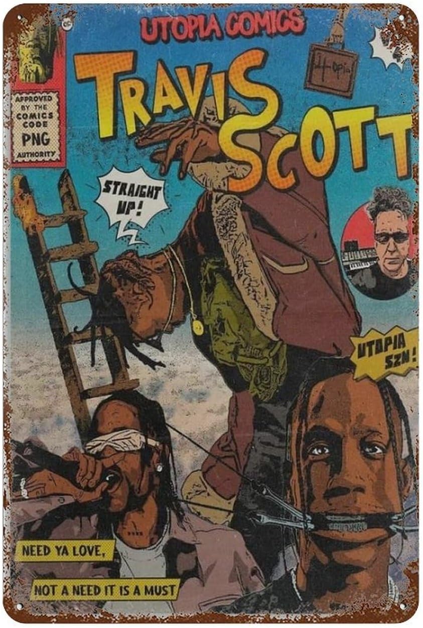 Travis-Scott Poster Vintage Ba – Home Bathroom Signs Bewertung und Preis