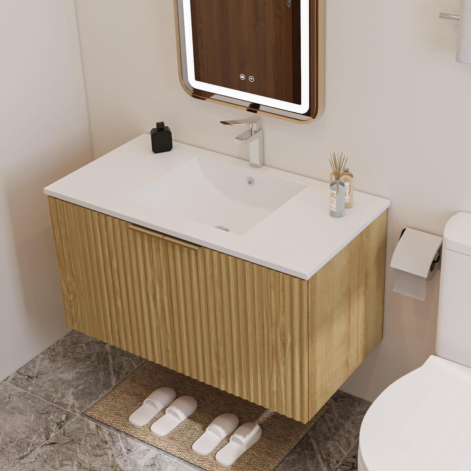 Moderner schwebender Badezimme – Home For Bathroom Bewertung und Preis