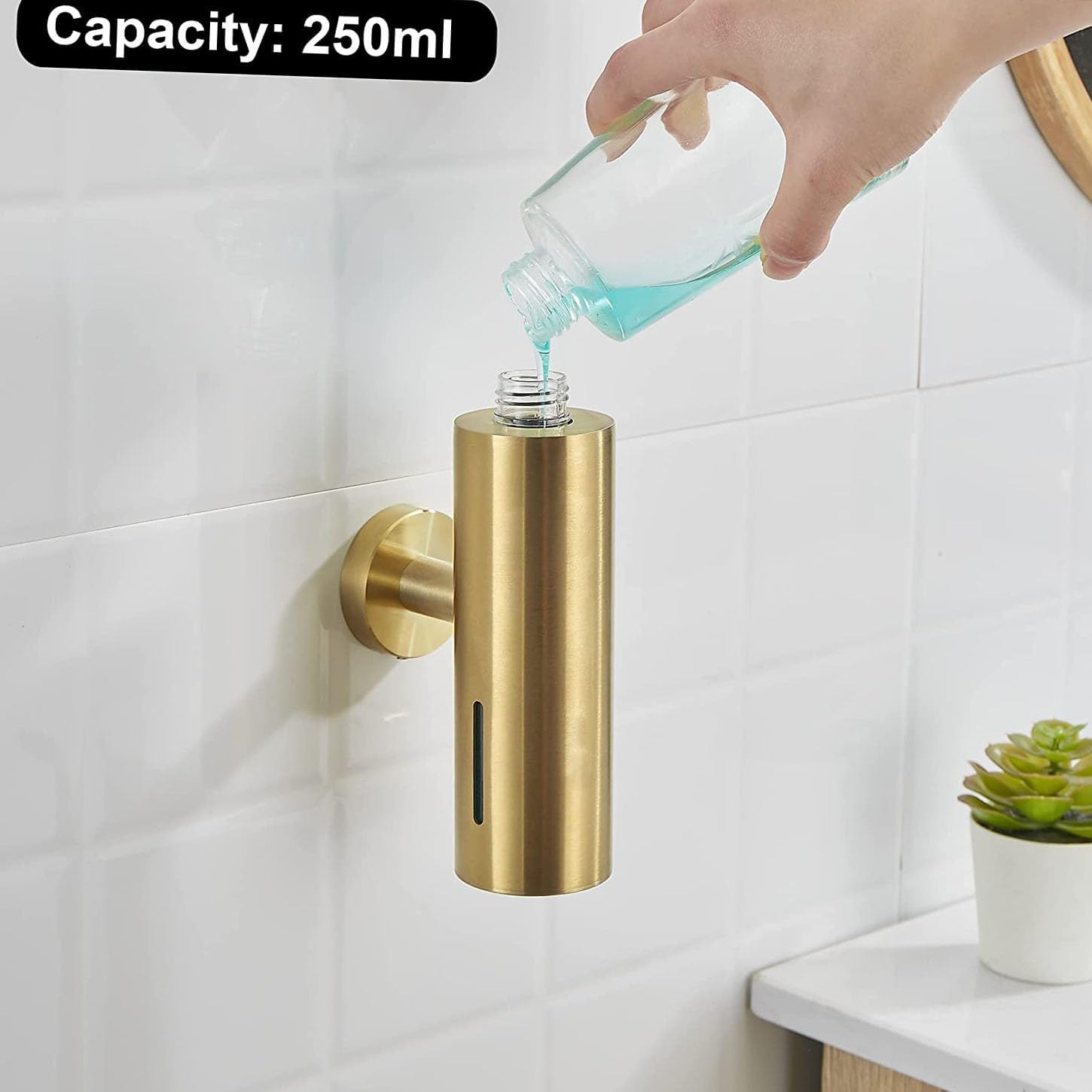Einzelner 250ML Seifenspender  – Home Bathroom Wall Soap Dispenser Bewertung und Preis