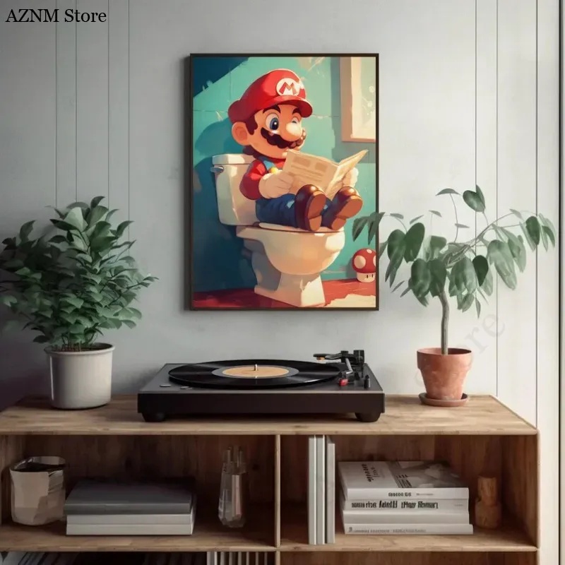 Lustiges Badezimmer-Cartoon-Vi – Home Bathroom Toilet Bewertung und Preis