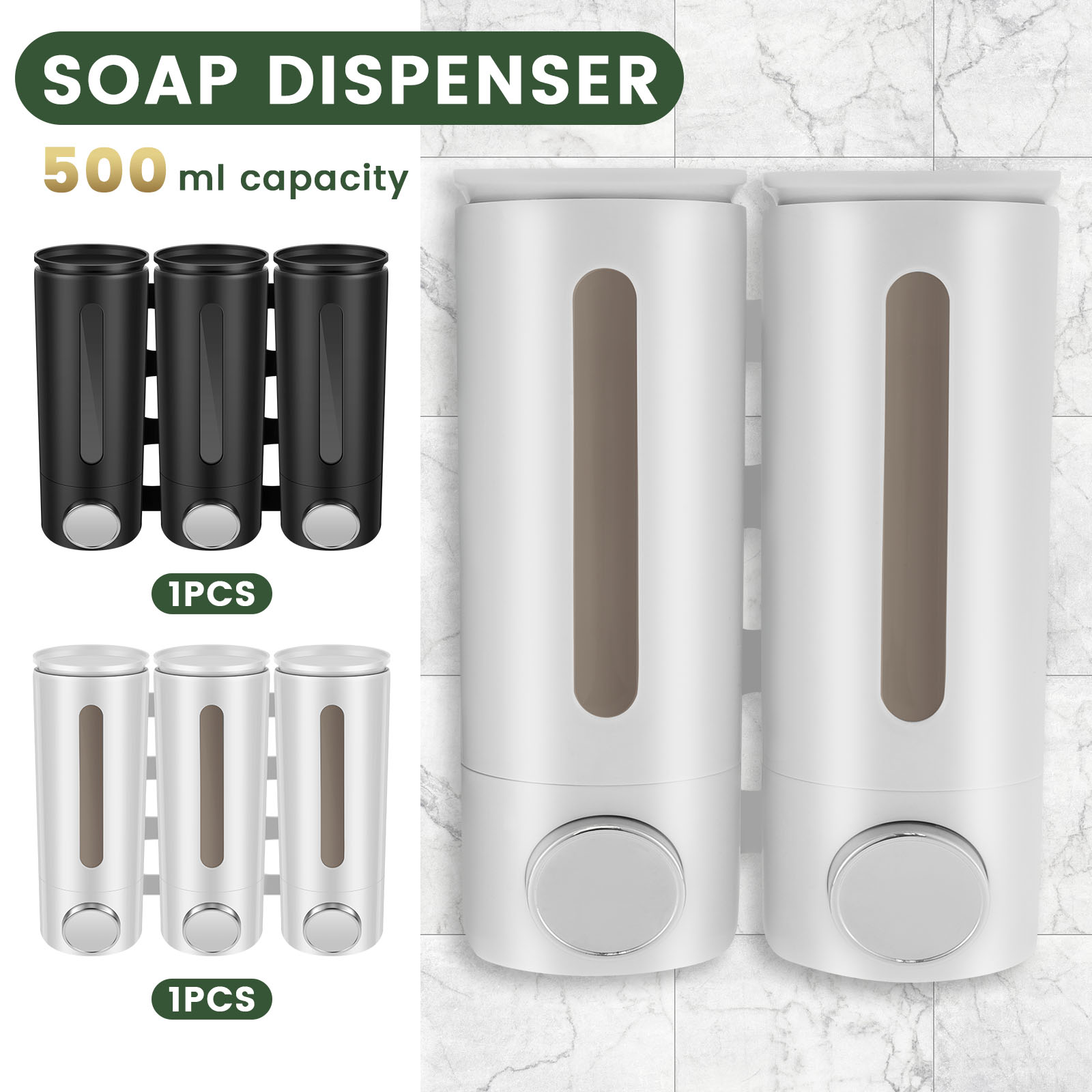 1,5 l, 3 Köpfe, manueller Seif – Home Bathroom Wall Soap Dispenser Bewertung und Preis