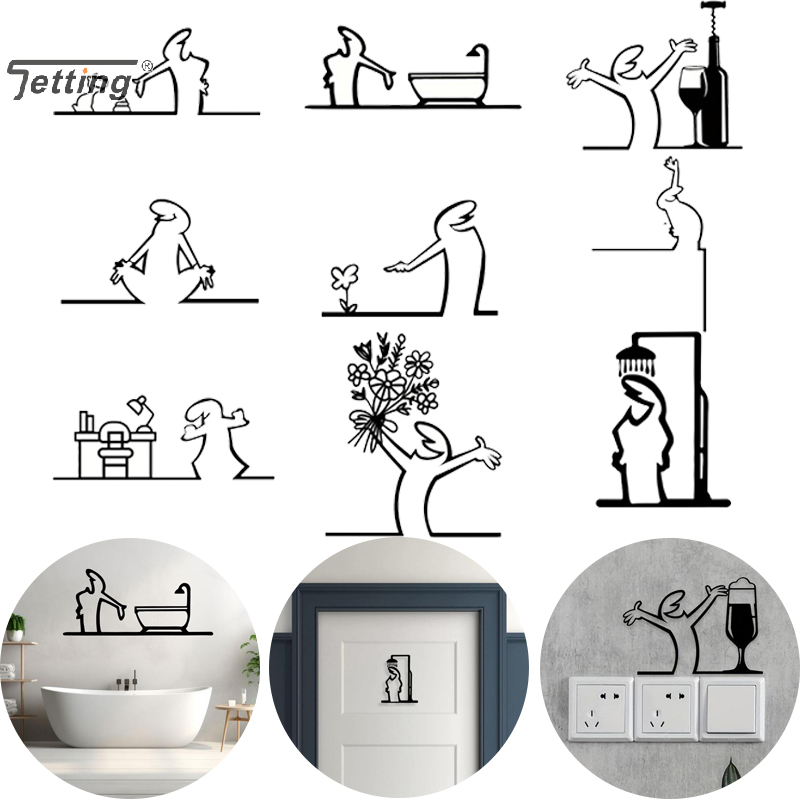 Schwarze Duschfigur, Wanddekor – Jet Home Bathroom Bewertung und Preis