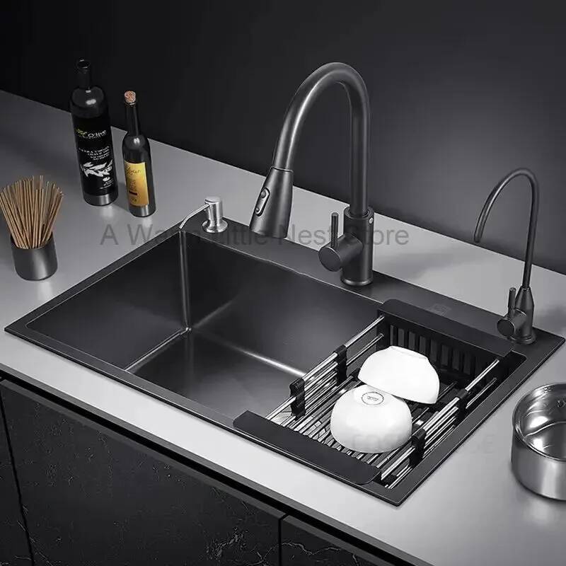 Schwarzes Nano-Küchenspülbecke – Home One Bathroom Accessories Bewertung und Preis