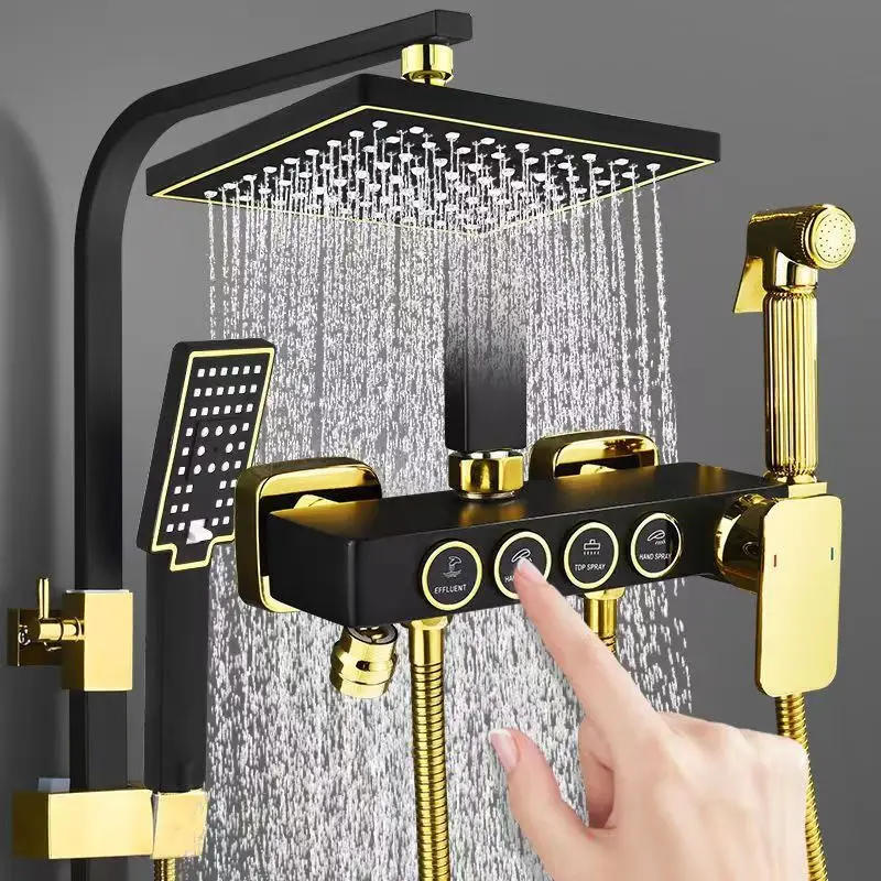 Schwarzgoldenes Edelstahl-Dusc – Home Bathroom Faucets Bewertung und Preis