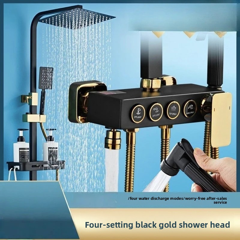 Schwarzgoldenes Edelstahl-Dusc – Home Bathroom Faucets Bewertung und Preis