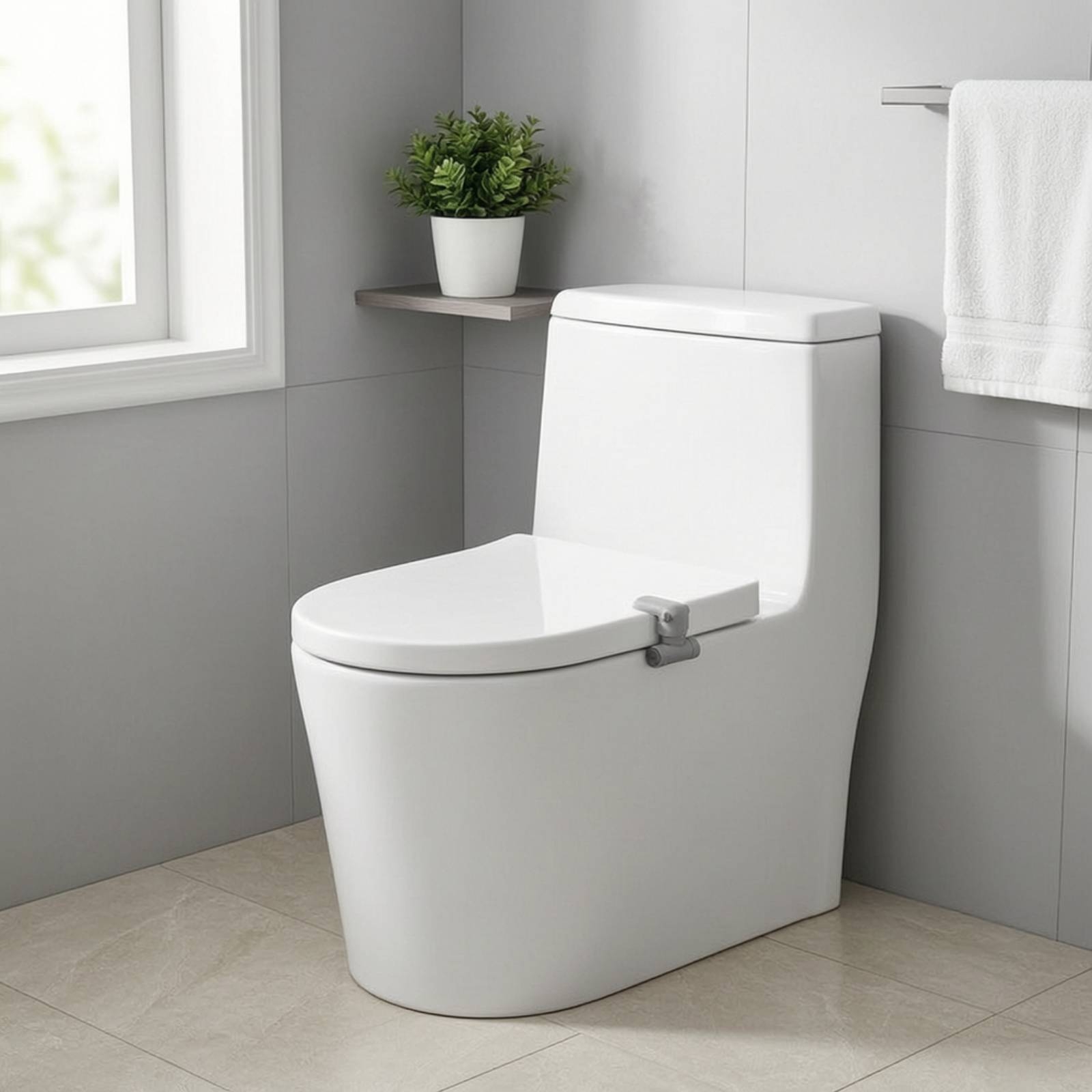 Toilettensitzschloss mit zwei  – Home Bathroom With Two Toilets Bewertung und Preis