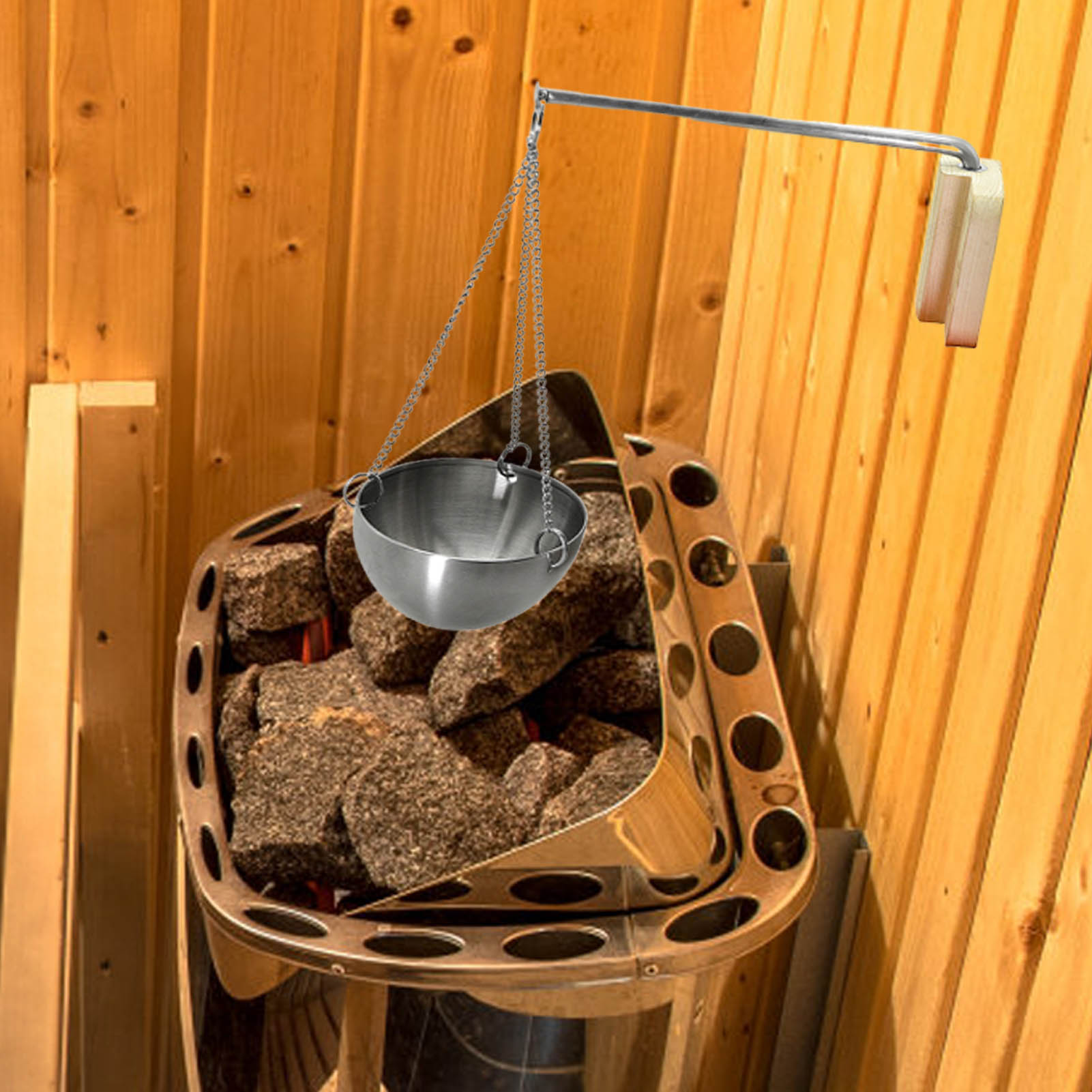 Edelstahl Sauna Schüssel Aroma – Home Bathroom Sauna Bewertung und Preis