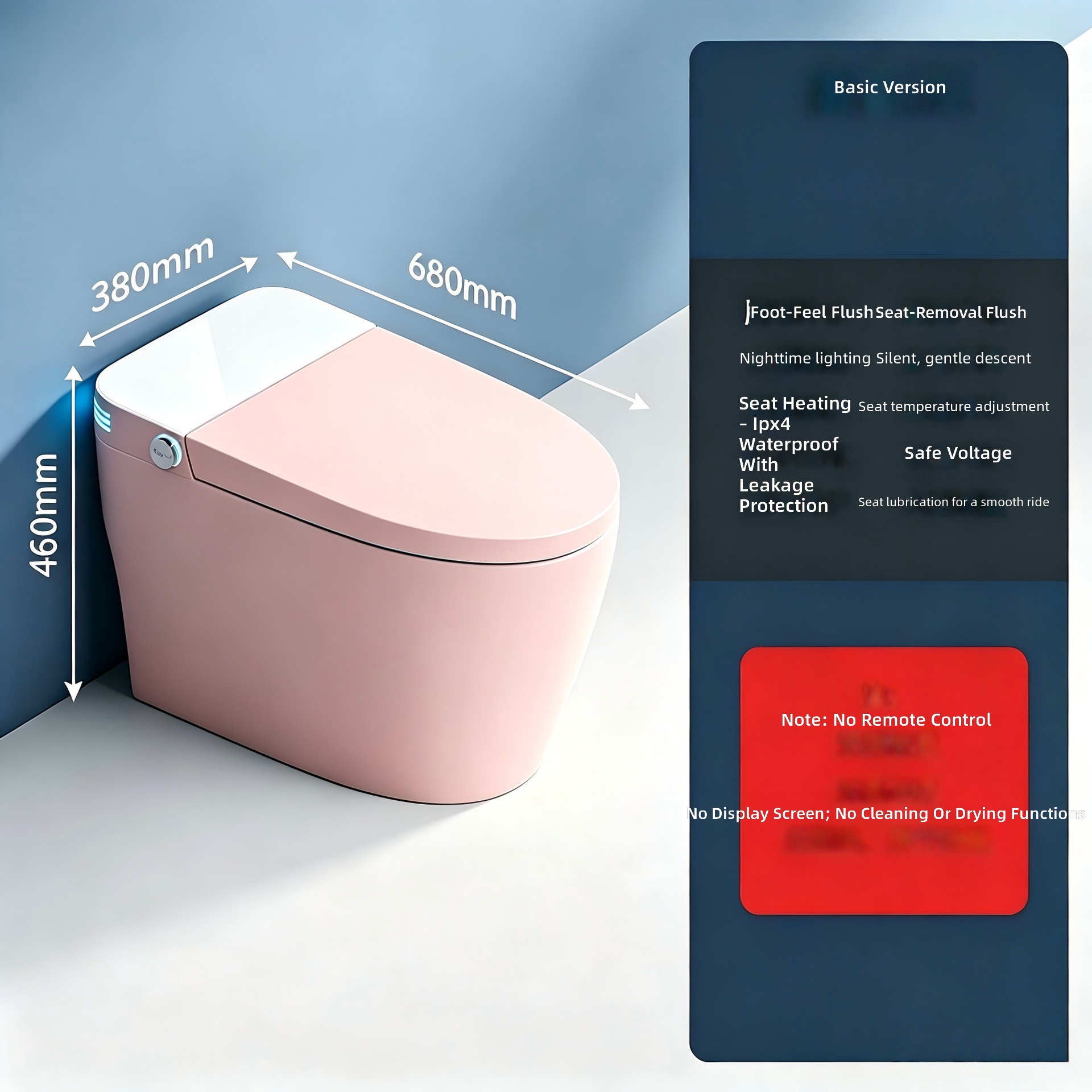 Intelligente Toilette, Rosa, A – Home Bathroom Toilet Bewertung und Preis