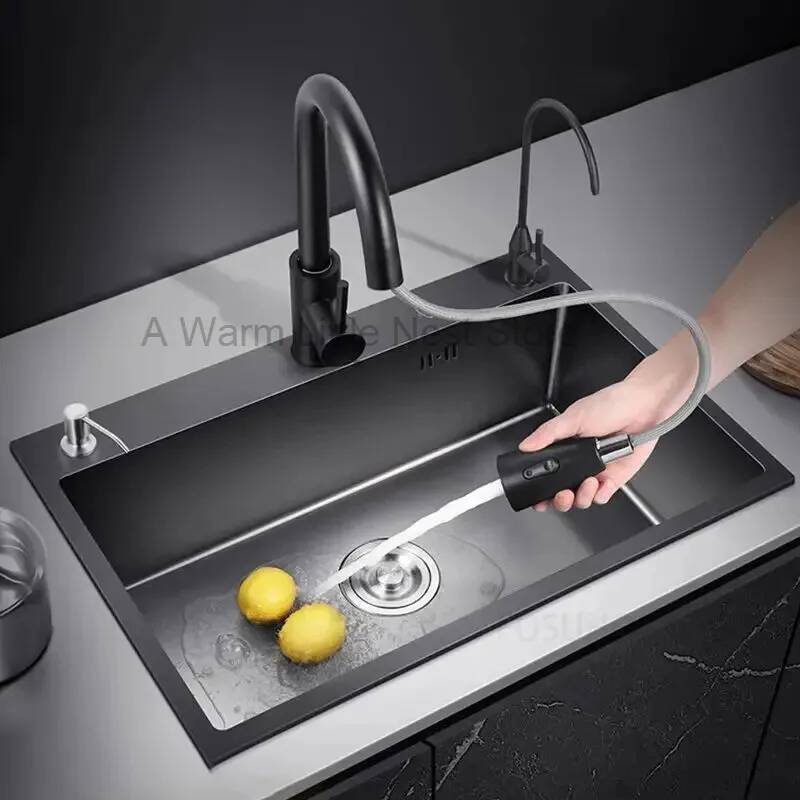 Schwarze Nano-Küchenspülen Bad – Home One Bathroom Accessories Bewertung und Preis