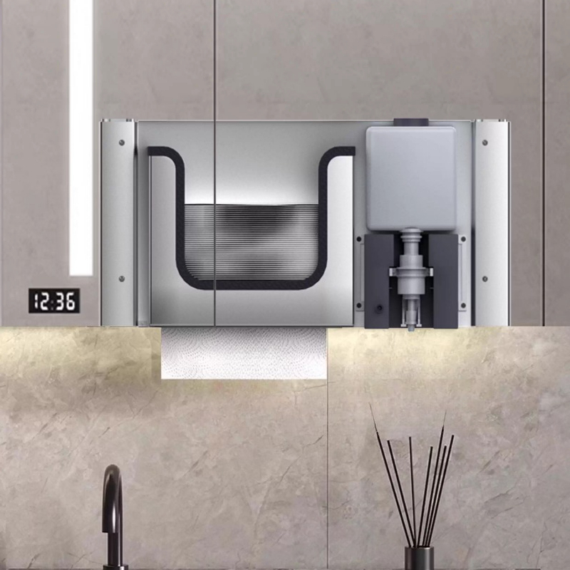 Edelstahl Versteckter Papierha – Home Bathroom Wall Soap Dispenser Bewertung und Preis