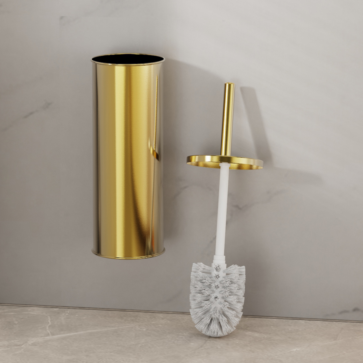 1 Set Wandmontiertes Champagne – Toilet Brush Holder Bewertung und Preis