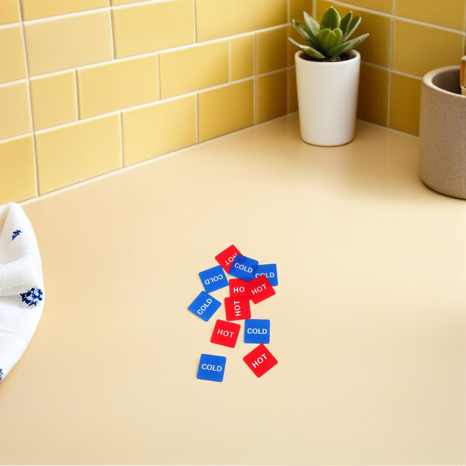 20 Stück Heiß-Kalt-Etiketten S – Home Bathroom Toilet Bewertung und Preis